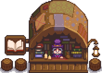 Bookseller em Pelican Town