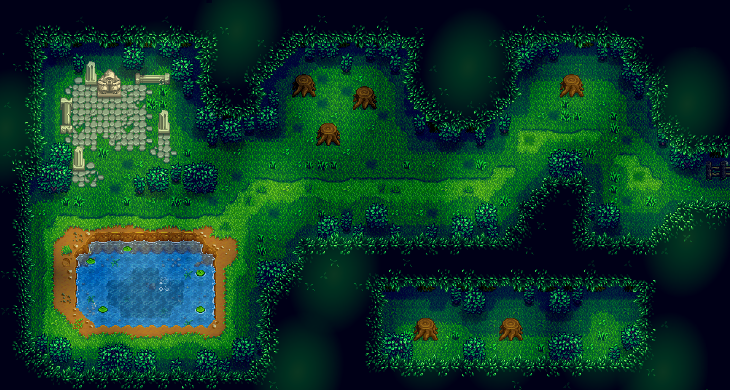 Secret Woods entrance in Cindersap Forest
